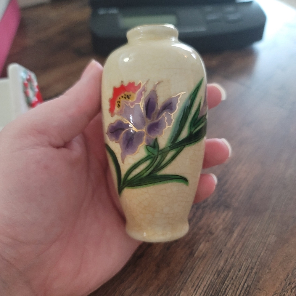 Vintage Homco Crackle Finish Bud Vase